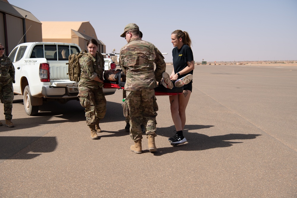 AB 201 agencies train emergency medical scenario