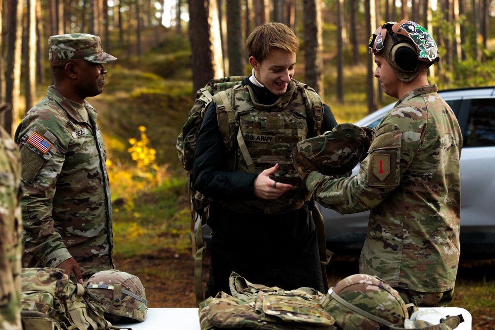 U.S. Army Soldiers supporting NATO’s enhanced Forward Presence Battle Group Latvia participate in Latvian community event