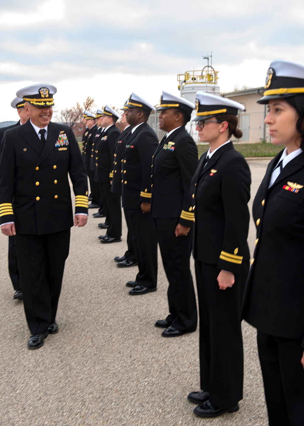 NAMRU-Dayton Service Dress Blues inspection