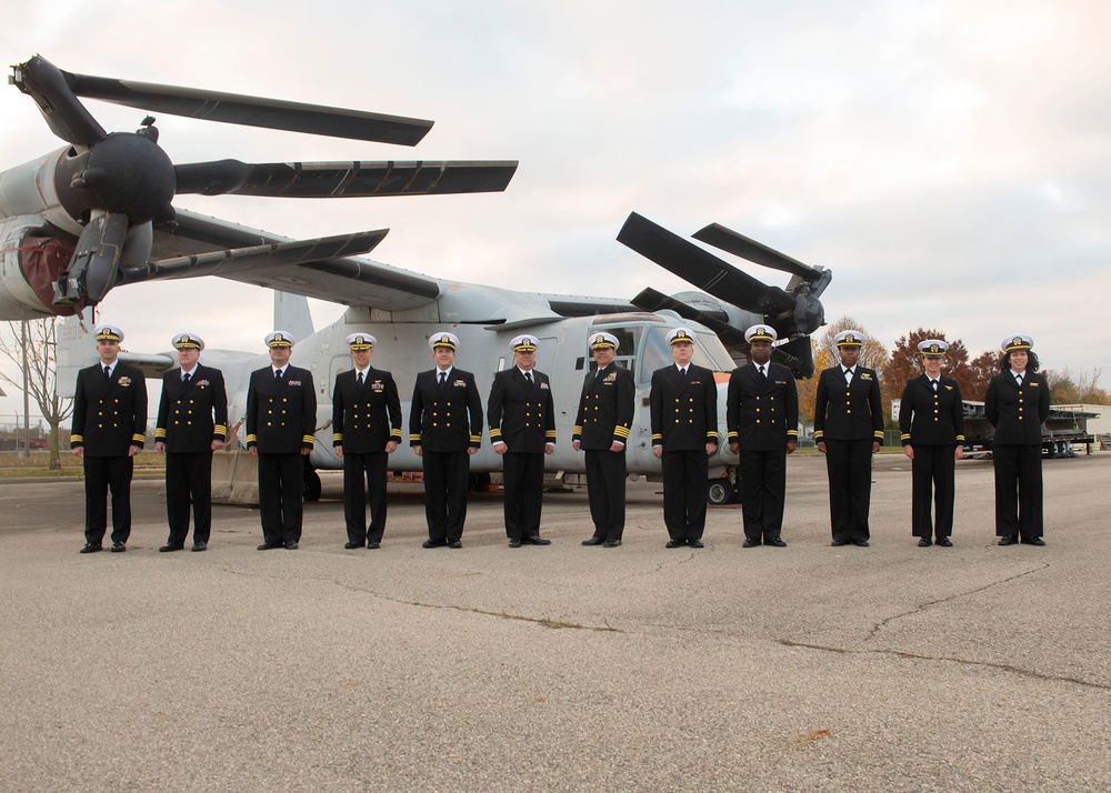 NAMRU-Dayton Service Dress Blues inspection