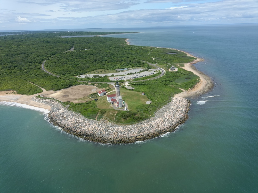 Aerial image of the Montauk Point Coastal Resiliency Project