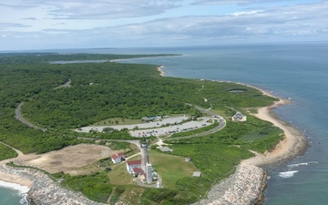 Aerial image of the Montauk Point Coastal Resiliency Project