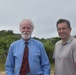 Frank Verga, project manager, New York District, U.S. Army Corps of Engineers (Right) with Greg Donohue, Montauk Point Lighthouse Director of Coastal Erosion at the ribbon cutting ceremony in the summer of 2023