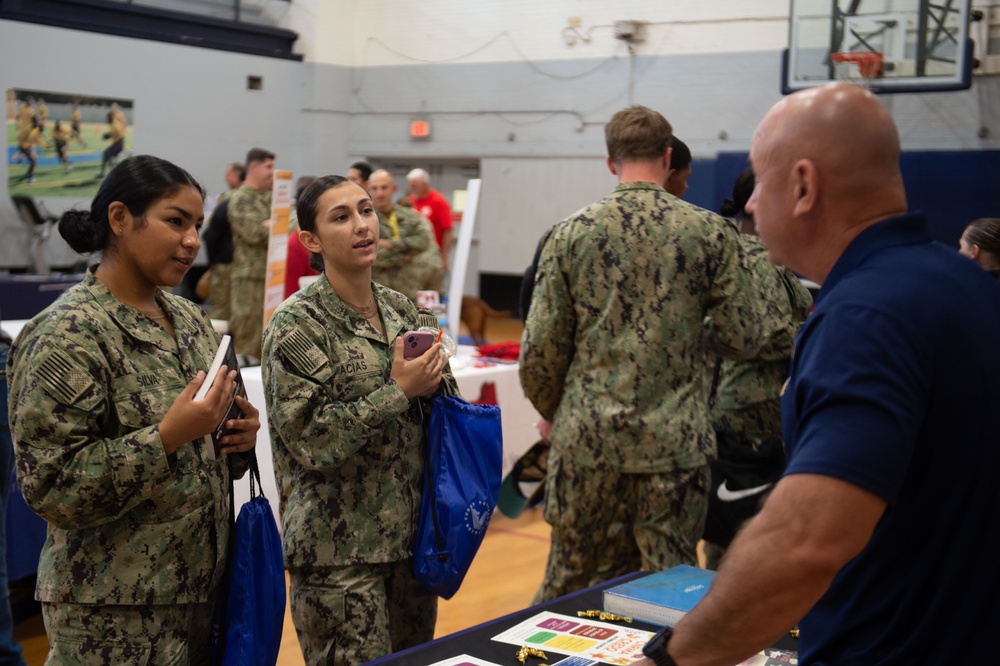 USS John C. Stennis (CVN 74) Sailors Attend a Military Outreach Fair