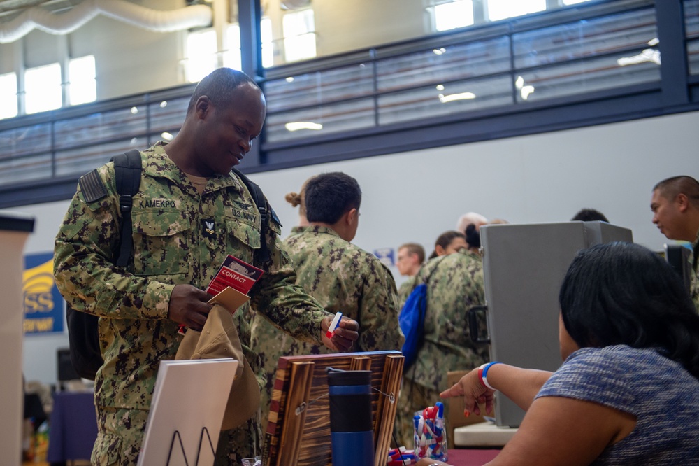 USS John C. Stennis (CVN 74) Sailors Attend a Military Outreach Fair
