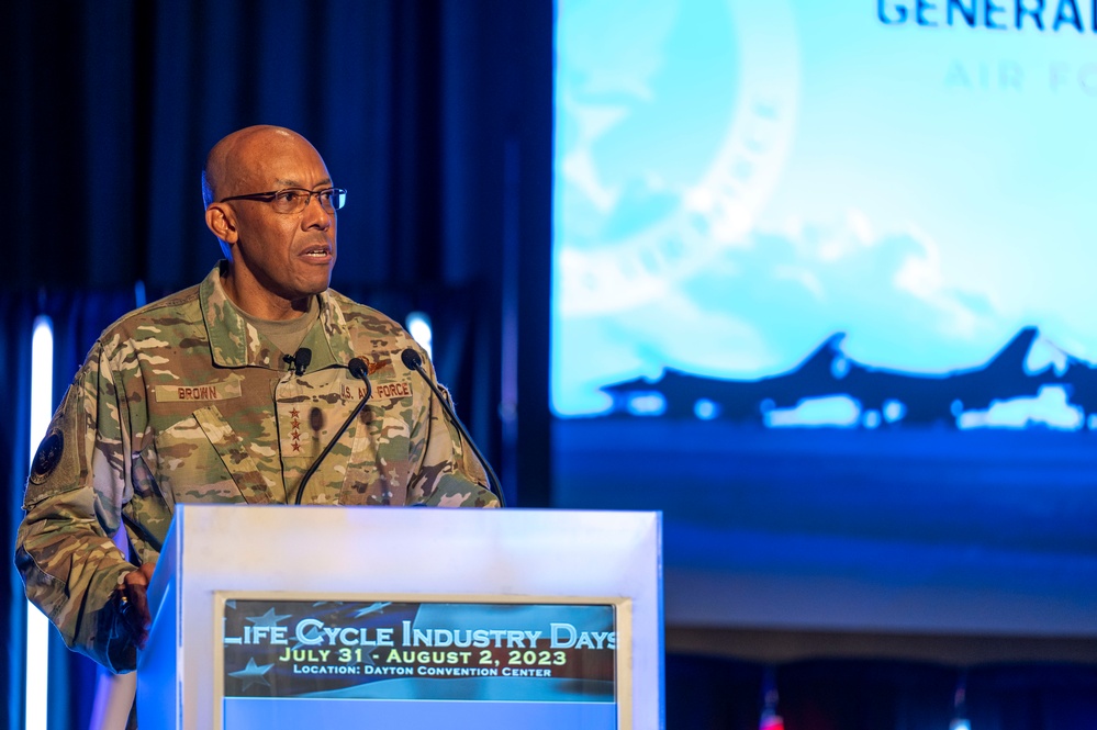 ​U.S. Air Force Chief of Staff delivers 2023 Life Cycle Industry Days (LCID) keynote address