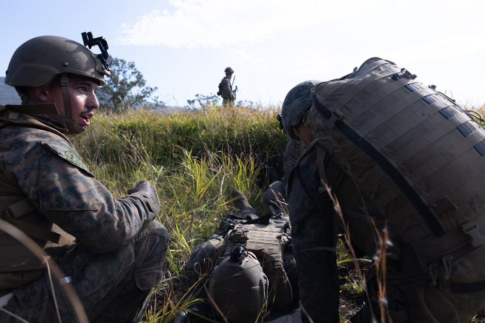 RD 23 FTX: V22, JGSDF Casualty Evacuation Drill at Hijyudai Maneuver Area