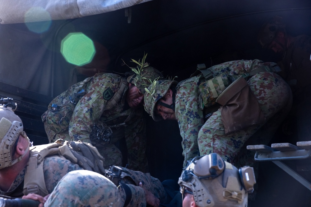 RD 23 FTX: V22, JGSDF Casualty Evacuation Drill at Hijyudai Maneuver Area