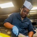 Sailors aboard USS Shoup prepare meals for ship’s crew