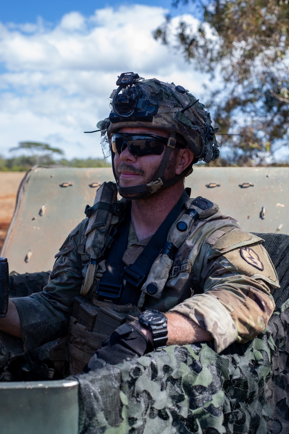 US Soldiers conduct reconnaissance on a screen line during JPMRC 24-01