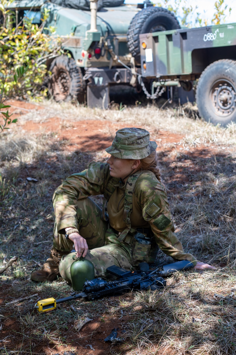 US Soldiers conduct reconnaissance on a screen line during JPMRC 24-01