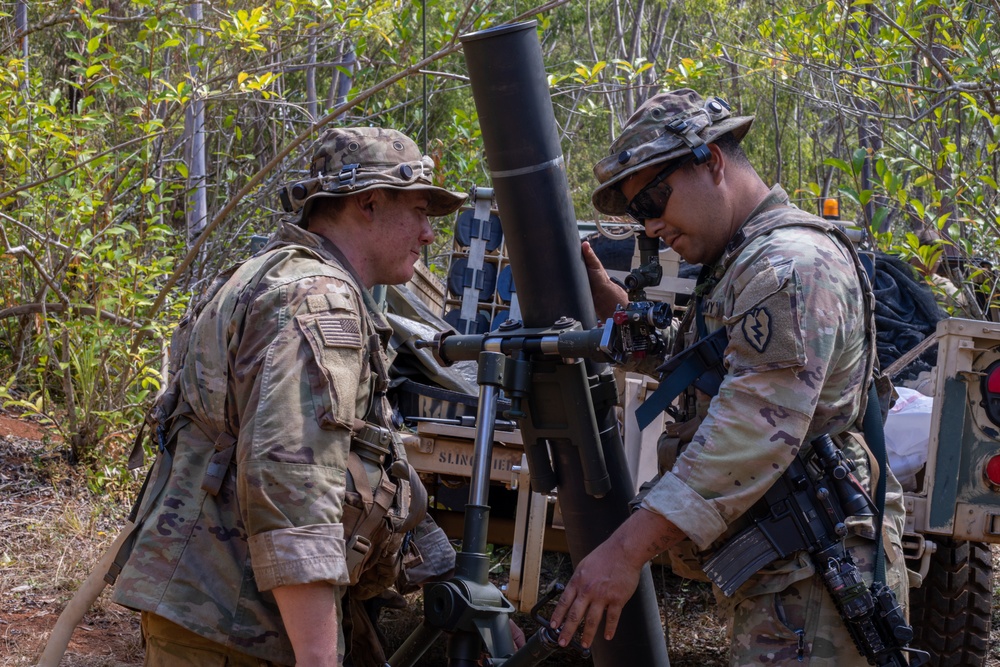 US Soldiers conduct reconnaissance on a screen line during JPMRC 24-01