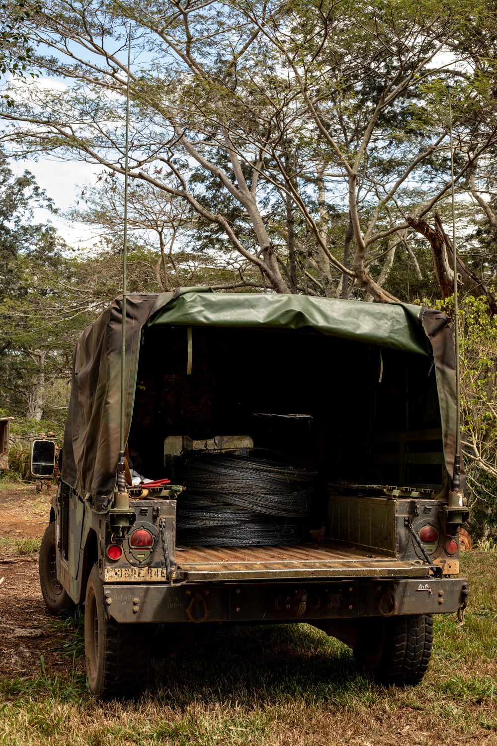 25th Infantry Division Infantry Soldiers establish defenses during JPMRC 24-01