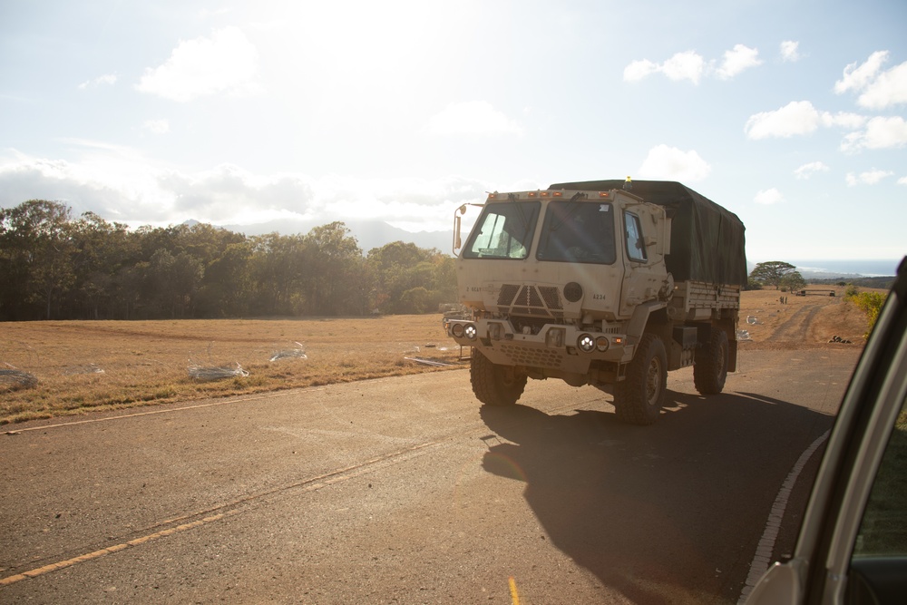 JPMRC 24-01: 25th Combat Aviation Brigade set up at Kahuku Training Area