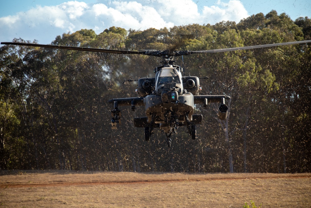 JPMRC 24-01: 25th Combat Aviation Brigade set up at Kahuku Training Area