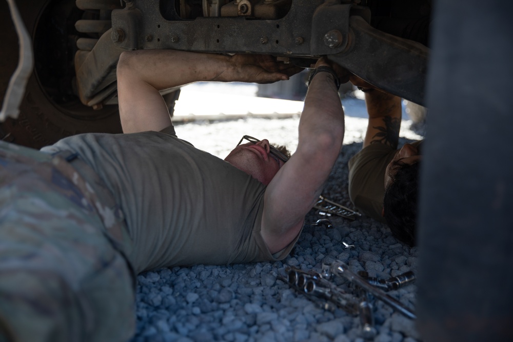2-14 Mechanics conduct maintenance during JPMRC 24-01