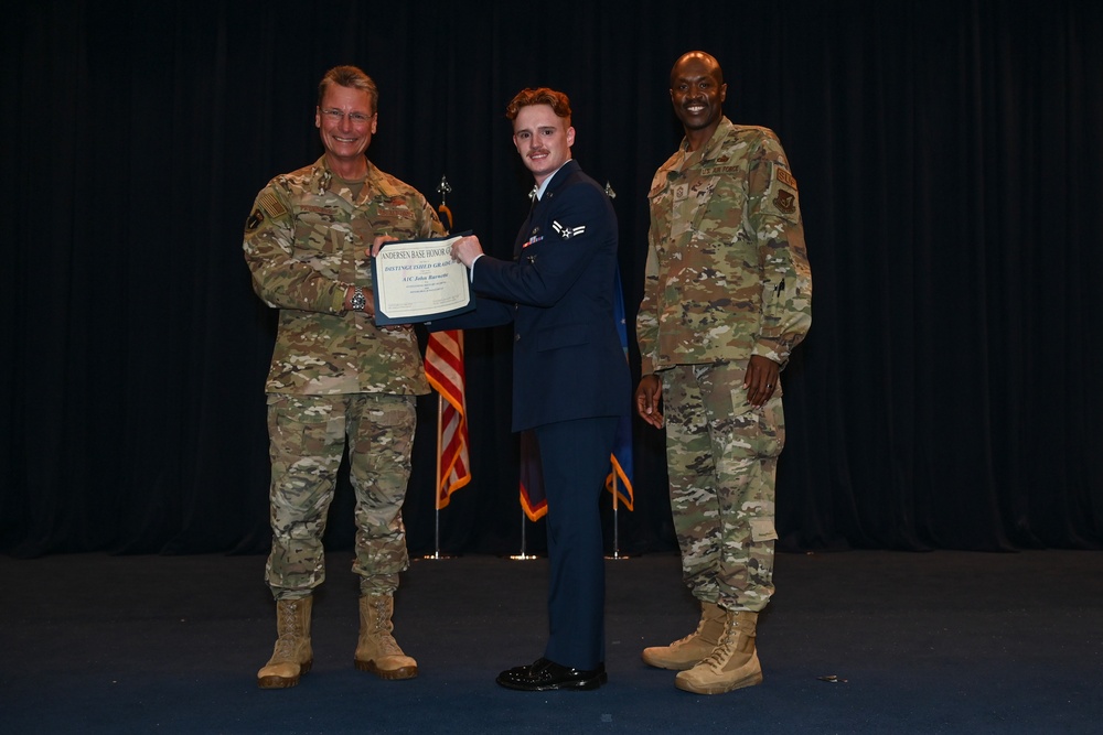 Andersen Air Force Base Honor Guard graduation and recognition ceremony