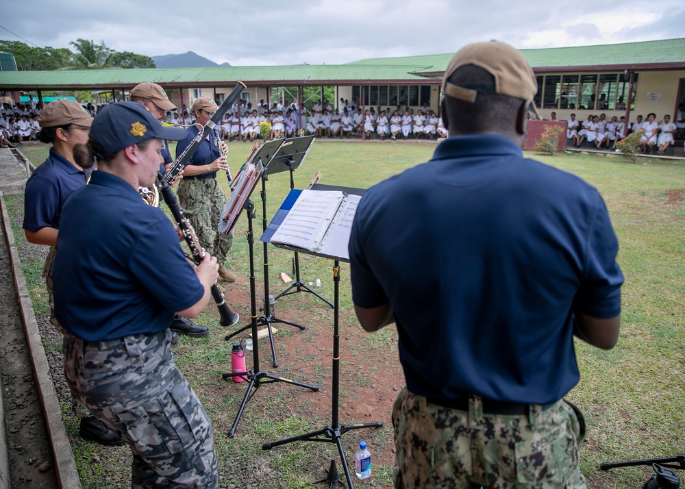 Pacific Partnership 2023: PP23 Combined Band Perform for Labasa Local Schools