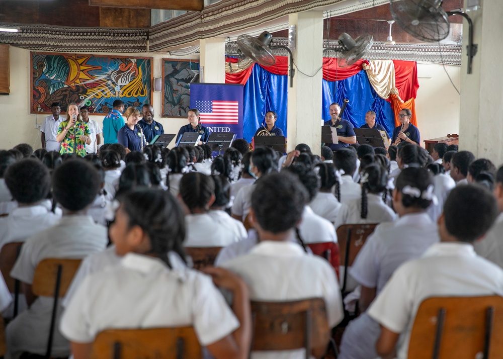 Pacific Partnership 2023: PP23 Combined Band Perform for Labasa Local Schools