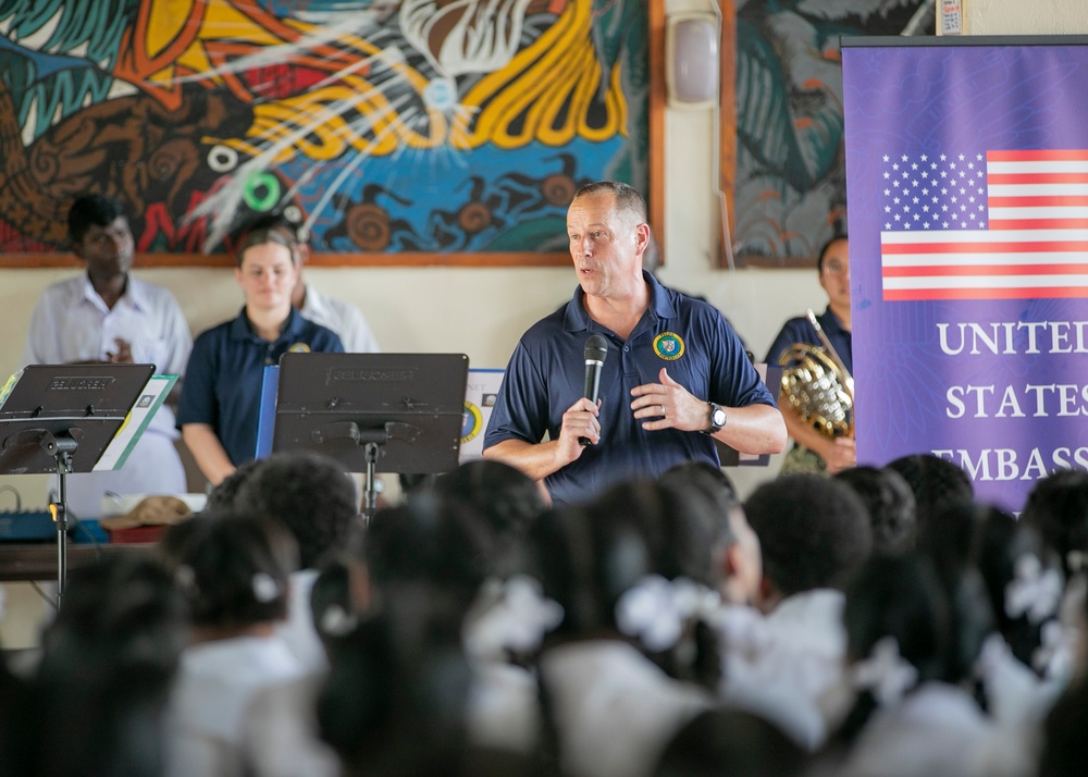 Pacific Partnership 2023: PP23 Combined Band Perform for Labasa Local Schools