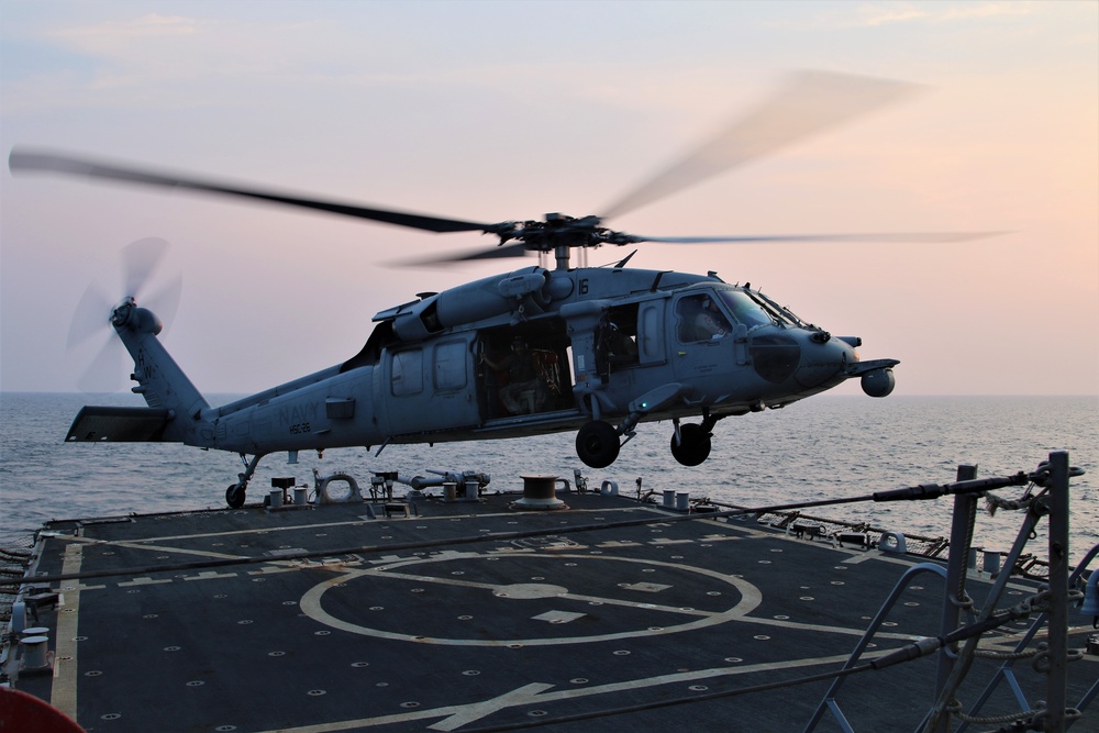 USS McFaul Conducts Flight Operations