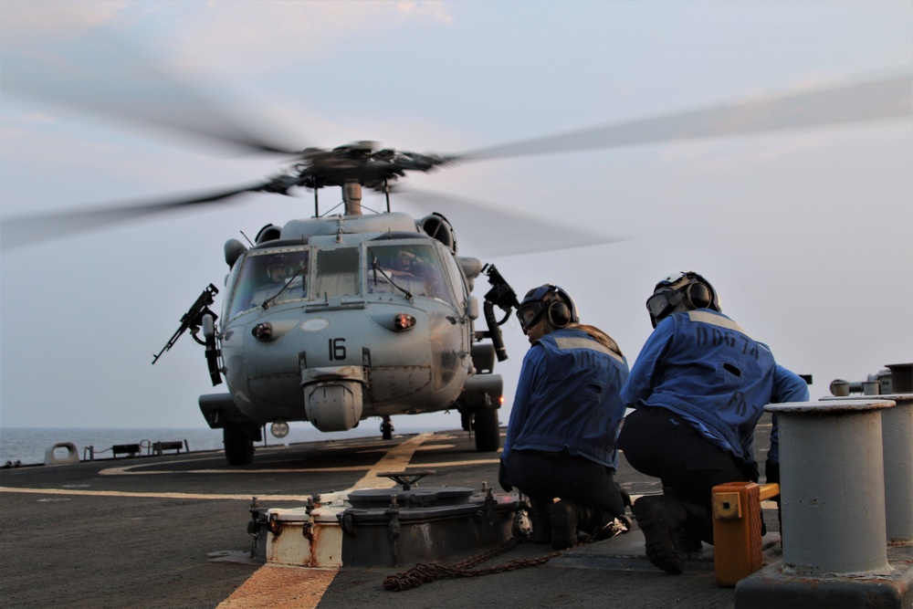 USS McFaul Conducts Flight Operations