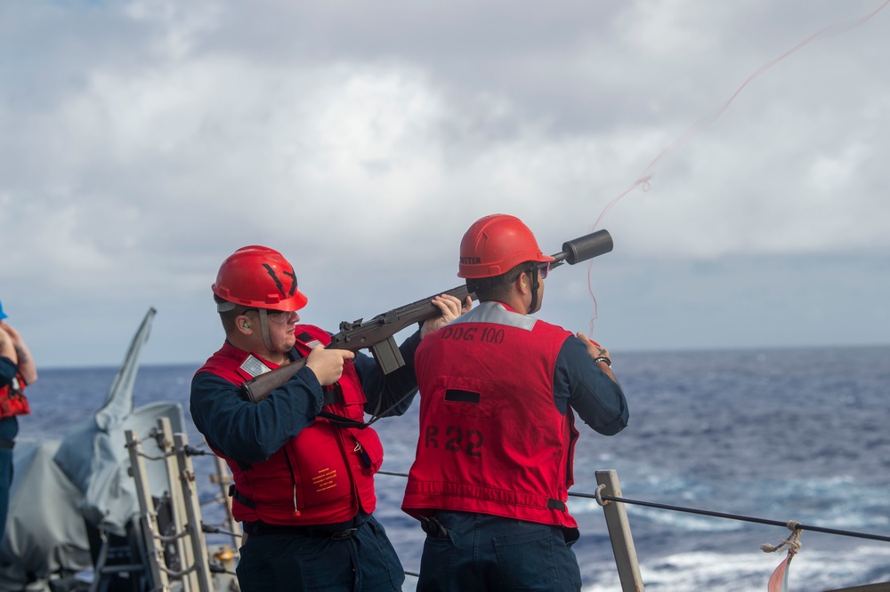 USS Kidd Replenishment at Sea