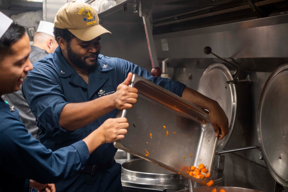 Preparing Food aboard USS Kidd