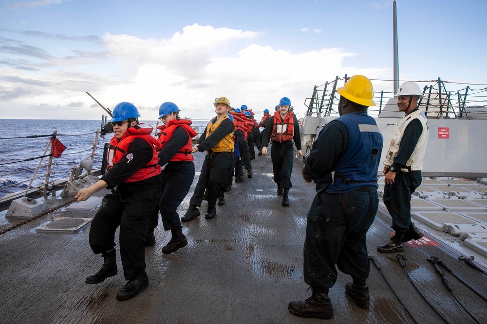 USS Sterett Replenishment at Sea