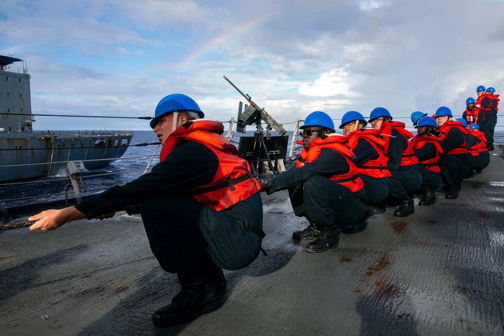 USS Sterett Replenishment at Sea