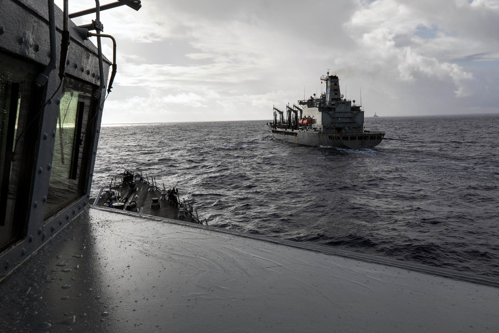 USS Sterett Replenishment at Sea