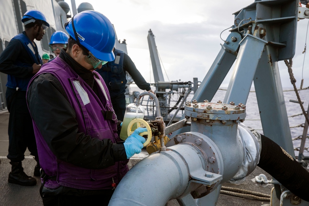 USS Sterett Replenishment at Sea