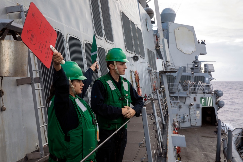 USS Sterett Replenishment at Sea