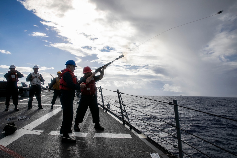 USS Sterett Replenishment at Sea