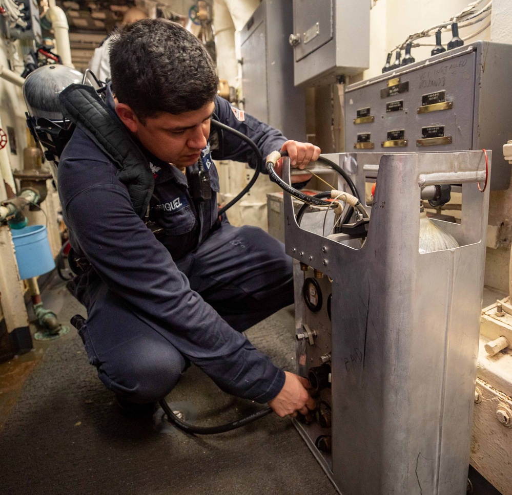 USS Antietam Toxic Gas Drill