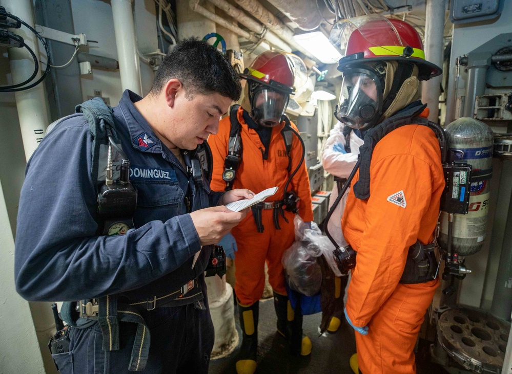 USS Antietam Toxic Gas Drill