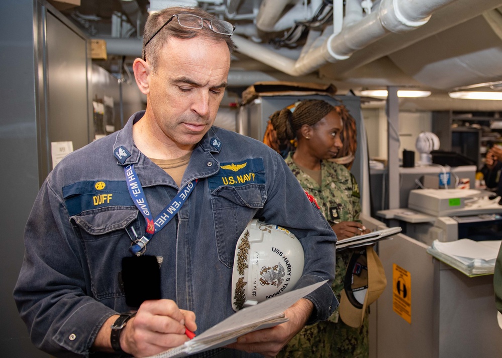 Truman is the flagship of the Harry S. Truman Carrier Strike Group and is currently in port aboard Naval Station Norfolk.