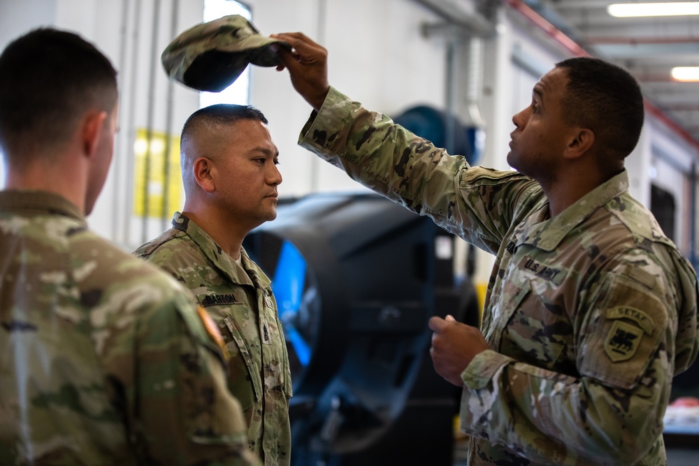 Master Sgt. Barton promoted to first sergeant