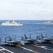 IKECSG sails alongside the Gerald R. Ford (CVN 78) Carrier Strike Group in the Mediterranean Sea