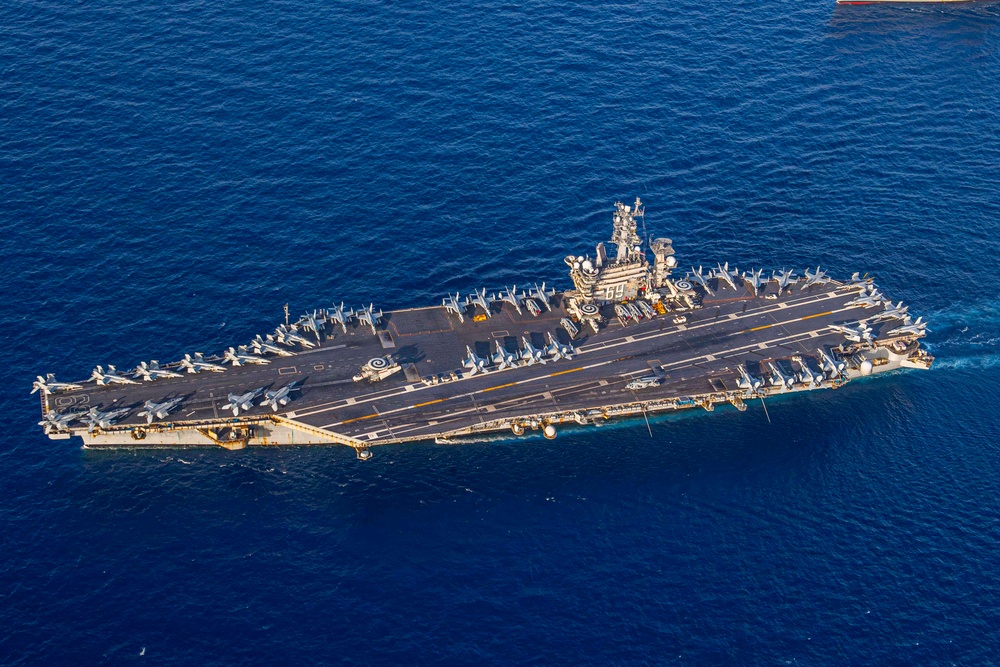 Gerald R. Ford and Dwight D. Eisenhower Carrier Strike Groups Support Operations in the Mediterranean Sea