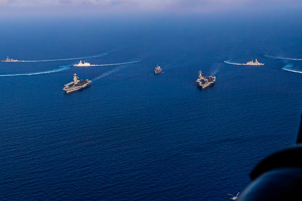 Gerald R. Ford and Dwight D. Eisenhower Carrier Strike Groups Support Operations in the Mediterranean Sea