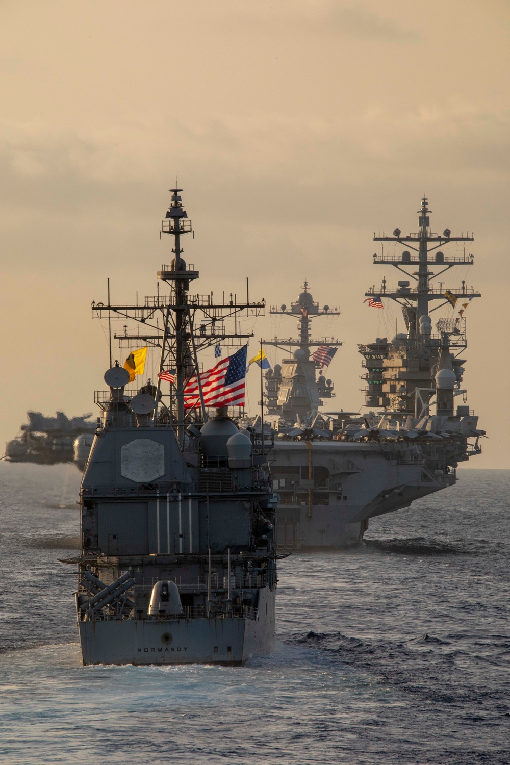 Gerald R. Ford and Dwight D. Eisenhower Carrier Strike Groups Support Operations in the Mediterranean Sea