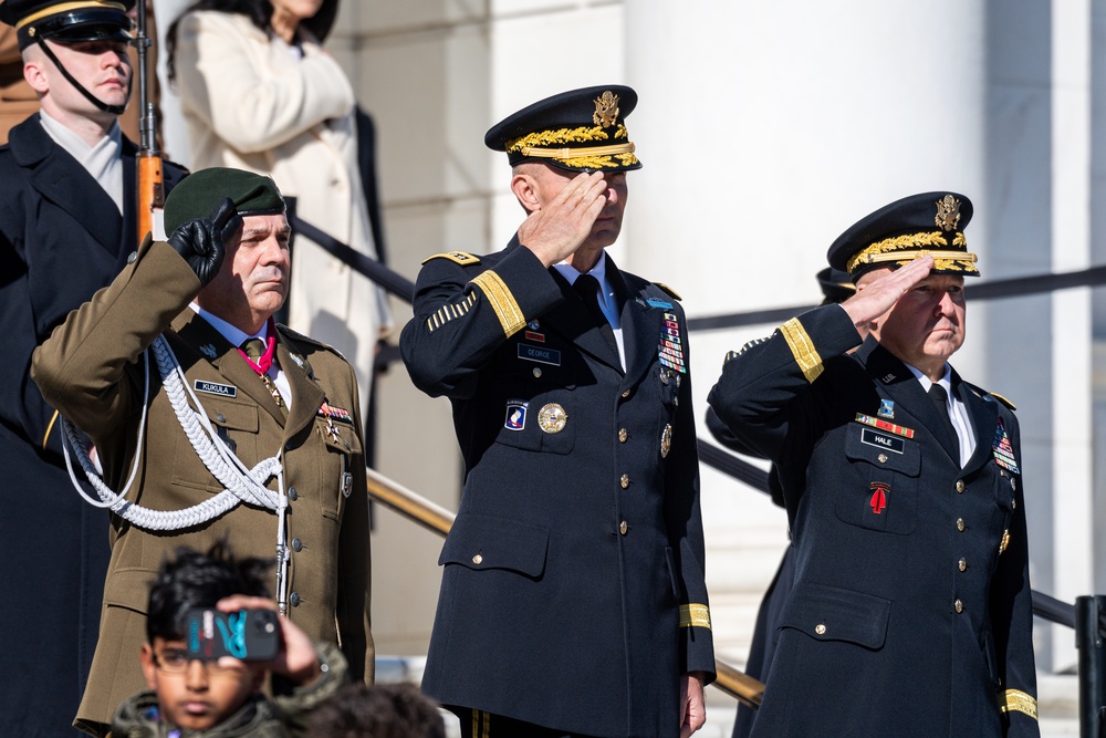 Chief of Polish Armed Forces Lays Wreath at Arlington