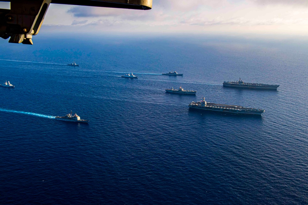 Gerald R. Ford and Dwight D. Eisenhower Carrier Strike Groups Support Operations in the Mediterranean Sea