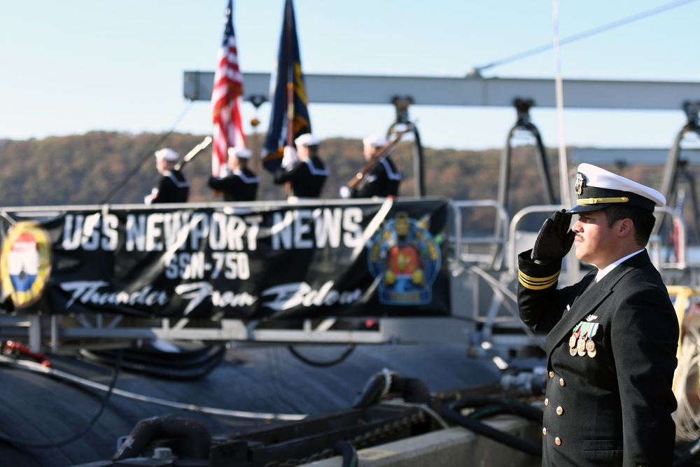 USS Newport News (SSN 750) change-of-command ceremony