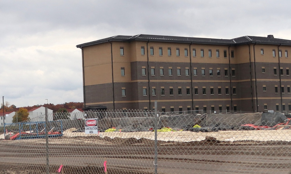 October 2023 barracks construction operations at Fort McCoy