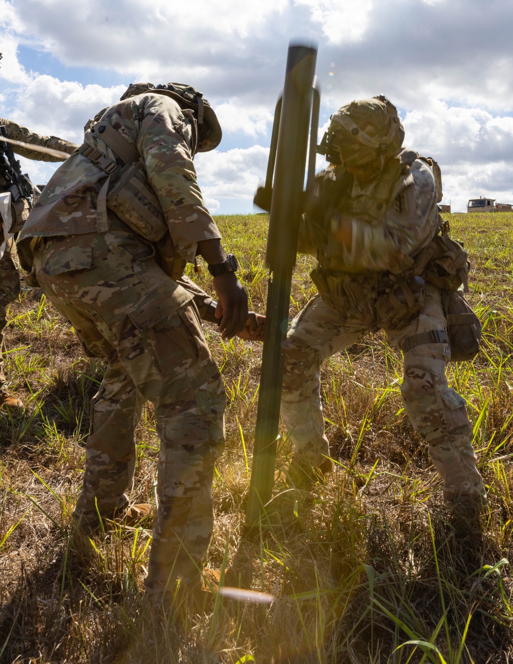 130th Engineer Brigade erected partially notional obstacles as defense against a possible counter attack at JPMRC