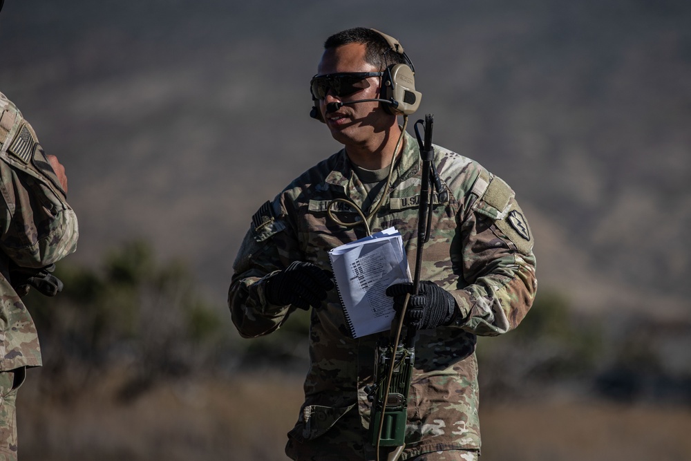 U.S. Army Soldiers and Marines launch an Unmanned Aircraft System during JPMRC 24-01