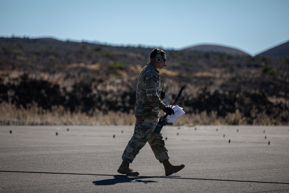 U.S. Army Soldiers and Marines launch an Unmanned Aircraft System during JPMRC 24-01