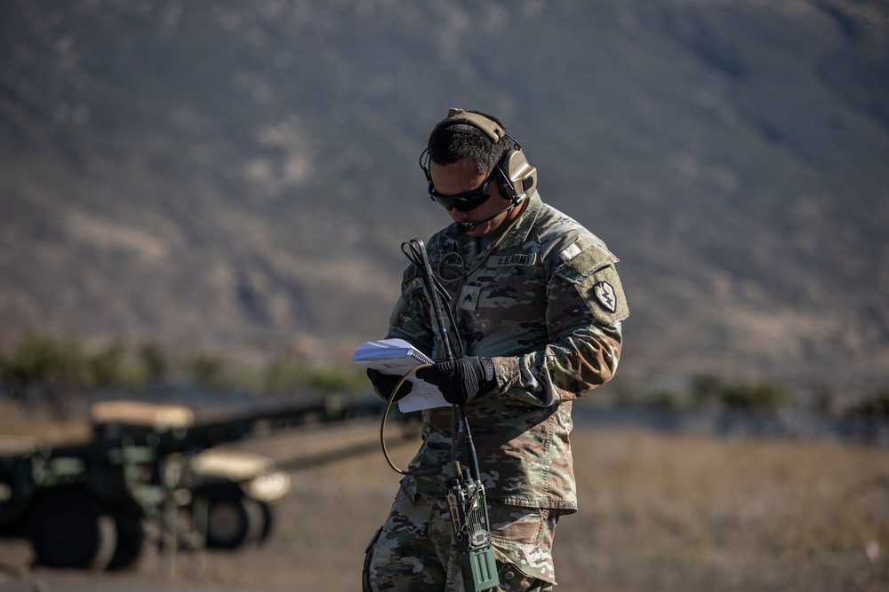 U.S. Army Soldiers and Marines launch an Unmanned Aircraft System during JPMRC 24-01